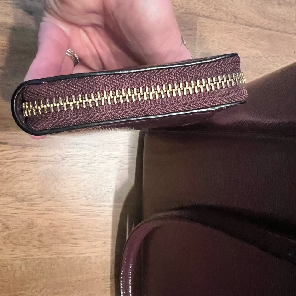 Kate Spade ♠️ Burgundy Bristol Drive Patent Leather Large Tote & Long Zip Wallet - Picture 14 of 14